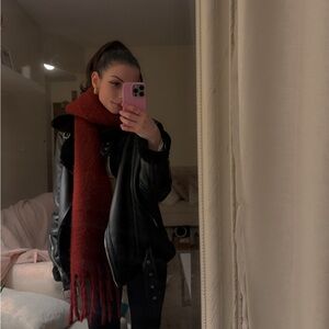 Dark Red Scarf